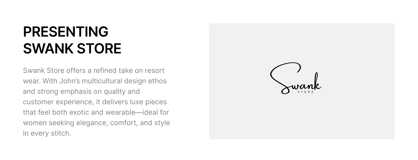 The Swank Store Hero Image